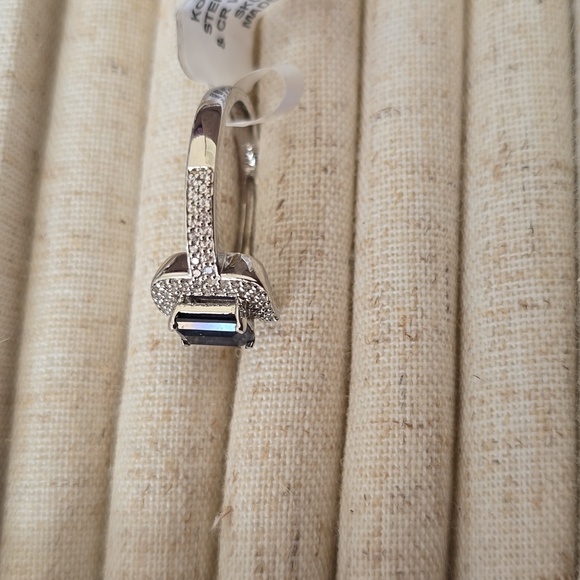 KOHL'S BRAND STERLING SILVER BLUE & WHITE LAB CREATED SAPPHIRE RING SIZE 7 - Picture 13 of 16